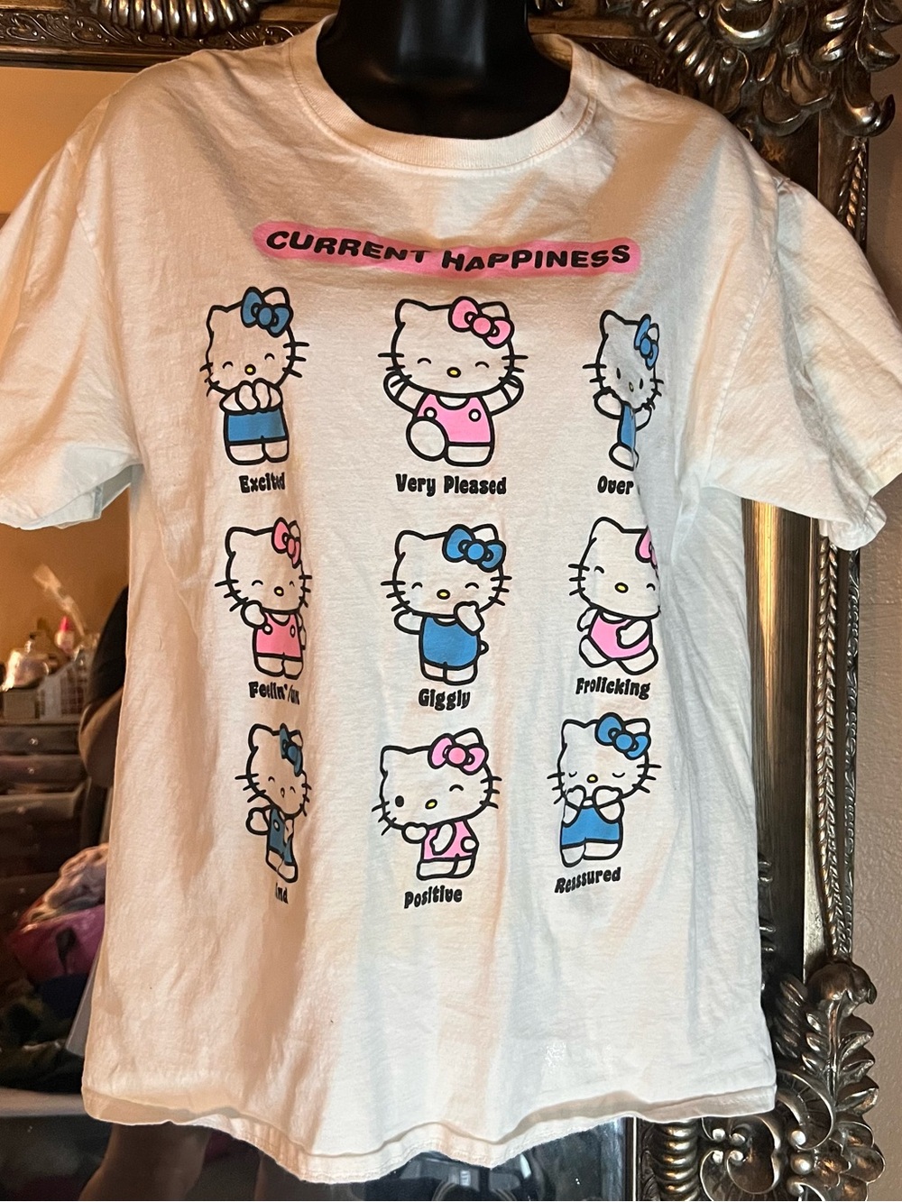 Fruit of the Loom Hello Kitty Graphic Tee - White, Pink & Blue